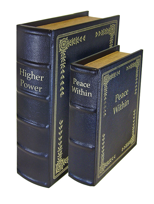 Peace Keeper DB2BLK Diversion Book Safe Set Black Wood Holds 2 Handguns