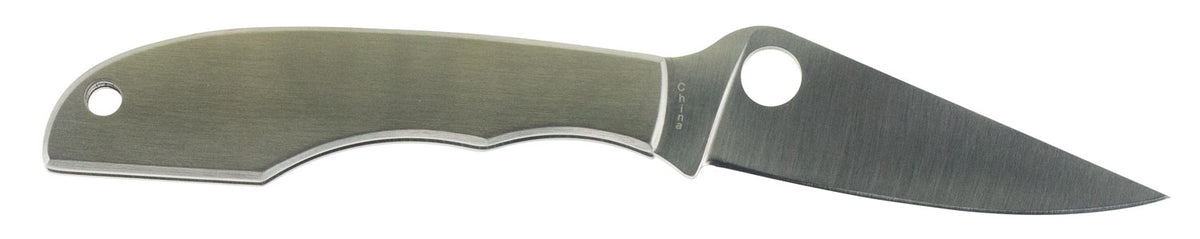 Spyderco C138P GrassHopper 2.30" Folding Clip Point Plain 12C27 Sandvik Blade Stainless Steel Handle with Engraved Bug