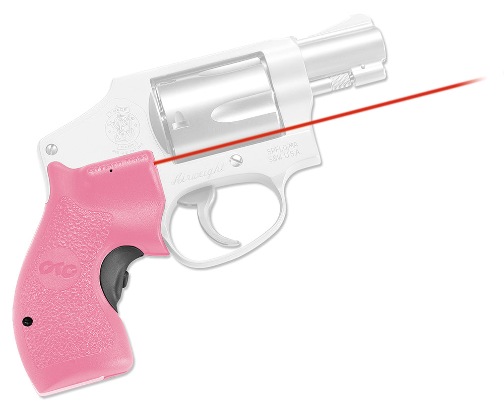 Crimson Trace 0134801 Lasergrips Red Laser for S&W J-Frame Round Butt Revolver, Pink Polymer