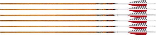 Easton 6.5 Carbon Legacy 600 Arrow 4" Left Helical Feather Fletching 6-Pack