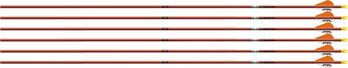 Easton Arrow FMJ 5MM 400 6-Pack with 2" Bully Vanes Autumn Orange