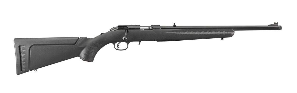 Ruger 8305 American Rimfire Full Size 22 LR 10+1 18" Satin Blued Threaded Barrel & Alloy Steel Receiver w/Integral Scope Mount, Black Fixed Synthetic Stock, Right Hand