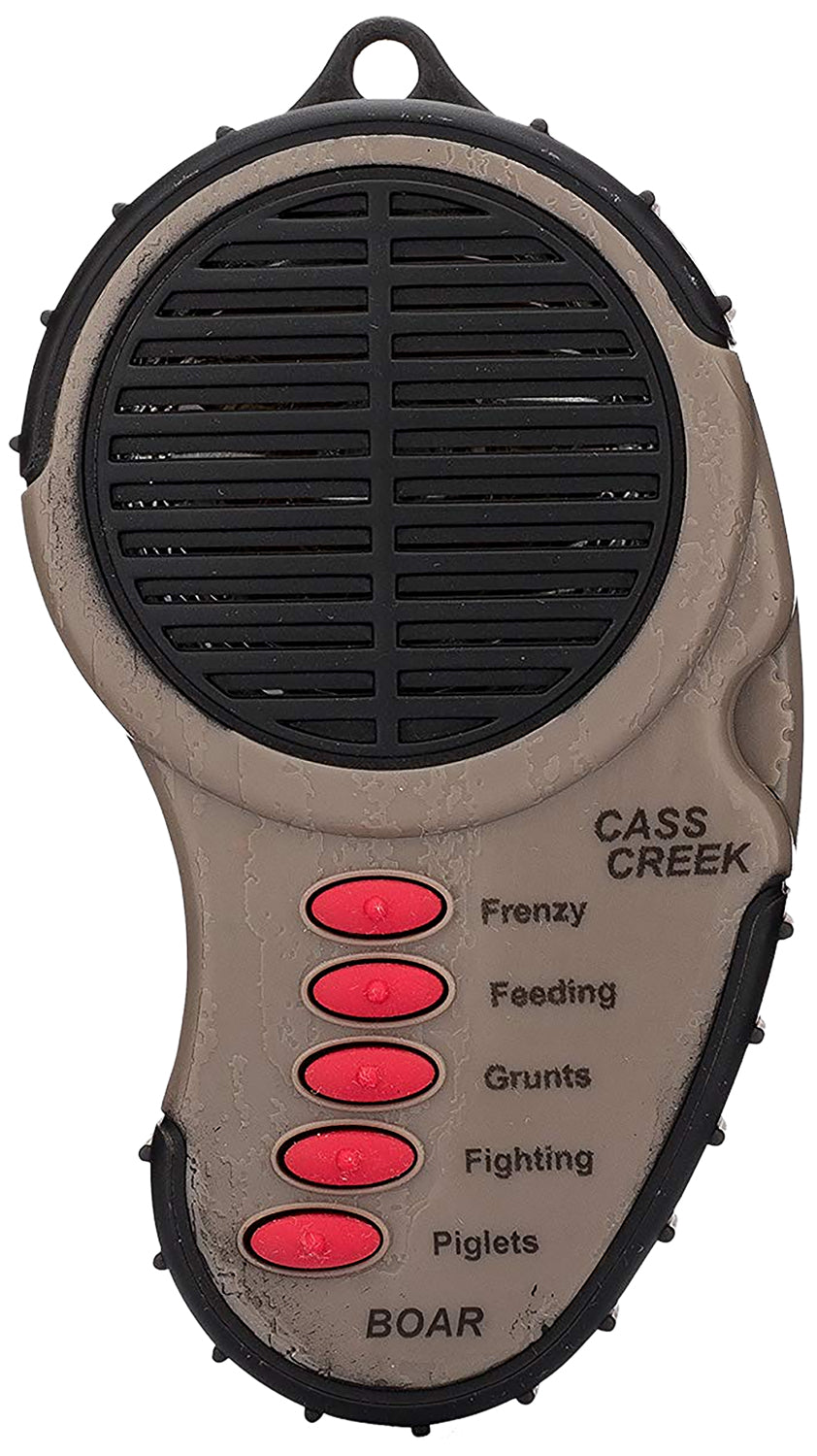 Cass Creek CC034 Ergo Electronic Boar Call with 5 Authentic Sounds, Brown Plastic
