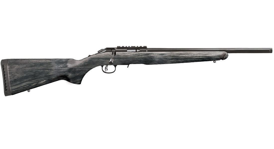 Ruger 8350 American Rimfire Target Full Size 17 HMR 9+1 18" Satin Blued Threaded Bull Barrel & Alloy Steel Receiver w/Scope Rail, Black Fixed Laminate Stock, Right Hand