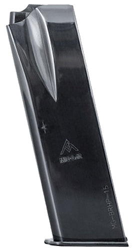 Mec-Gar MGBRHP15N 15-Round 9mm Luger Browning Hi-Power/Springfield SA-35 Standard Magazine Nickel Carbon Steel