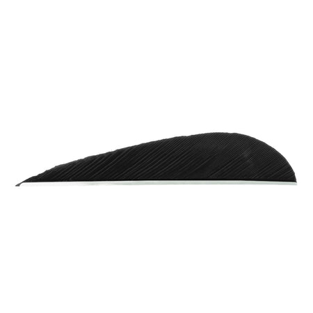 Trueflight 3 in. Parabolic Arrow Feathers Black RW 100 Pack