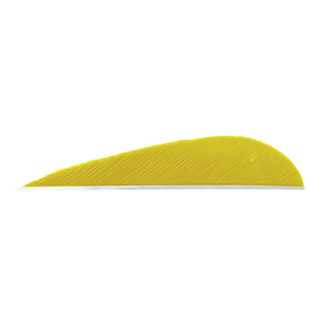 Trueflight 3 in. Parabolic Arrow Feathers Yellow RW 100 Pack