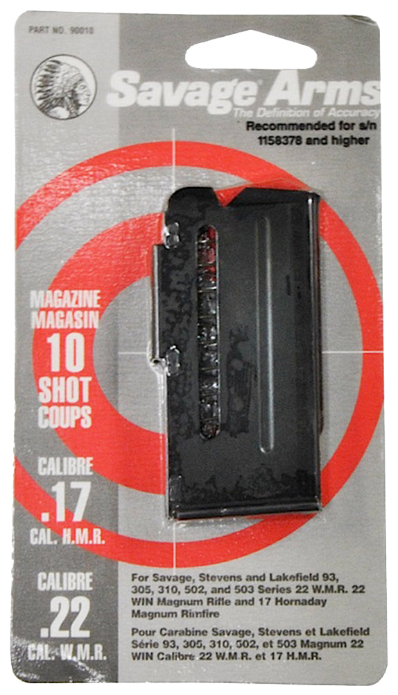 Savage Arms 90010 Model 93 Series 10-Round 17 HMR/22 WMR Blued Steel Magazine