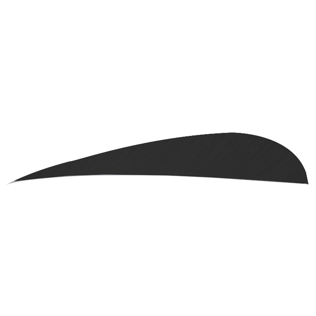 Trueflight 4 in. Parabolic Arrow Feathers Black RW 100 Pack