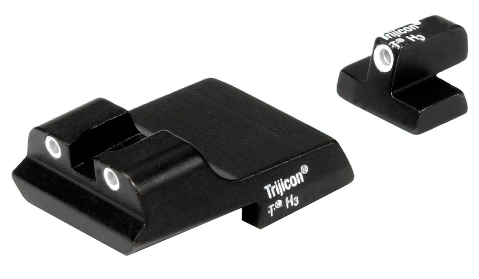Trijicon 600437 Bright & Tough Night Sights Green Tritium White Outline Front & Rear for S&W 1911