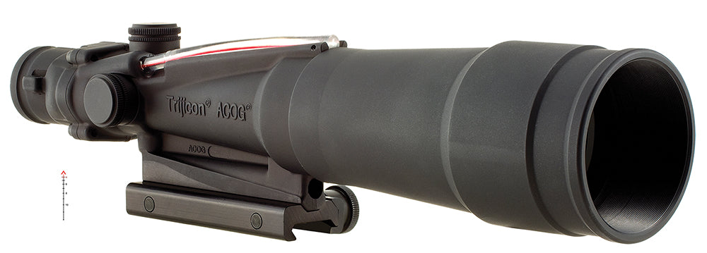 Trijicon ACOG 100175 5.5x50mm Fixed Riflescope Black Hardcoat Anodized Illuminated Red Chevron .308/7.62 BDC Reticle