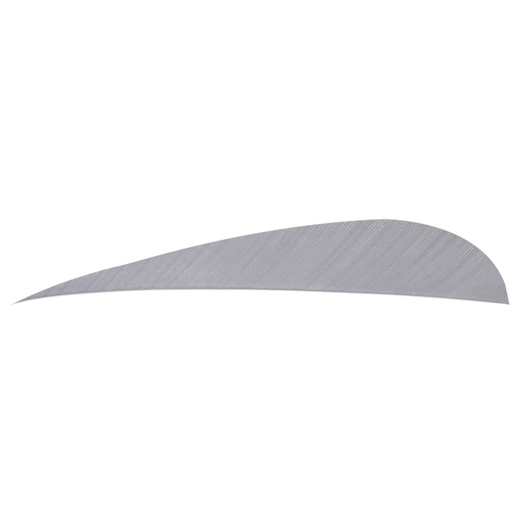Trueflight 4 in. Parabolic Arrow Feathers Grey RW 100-Pack