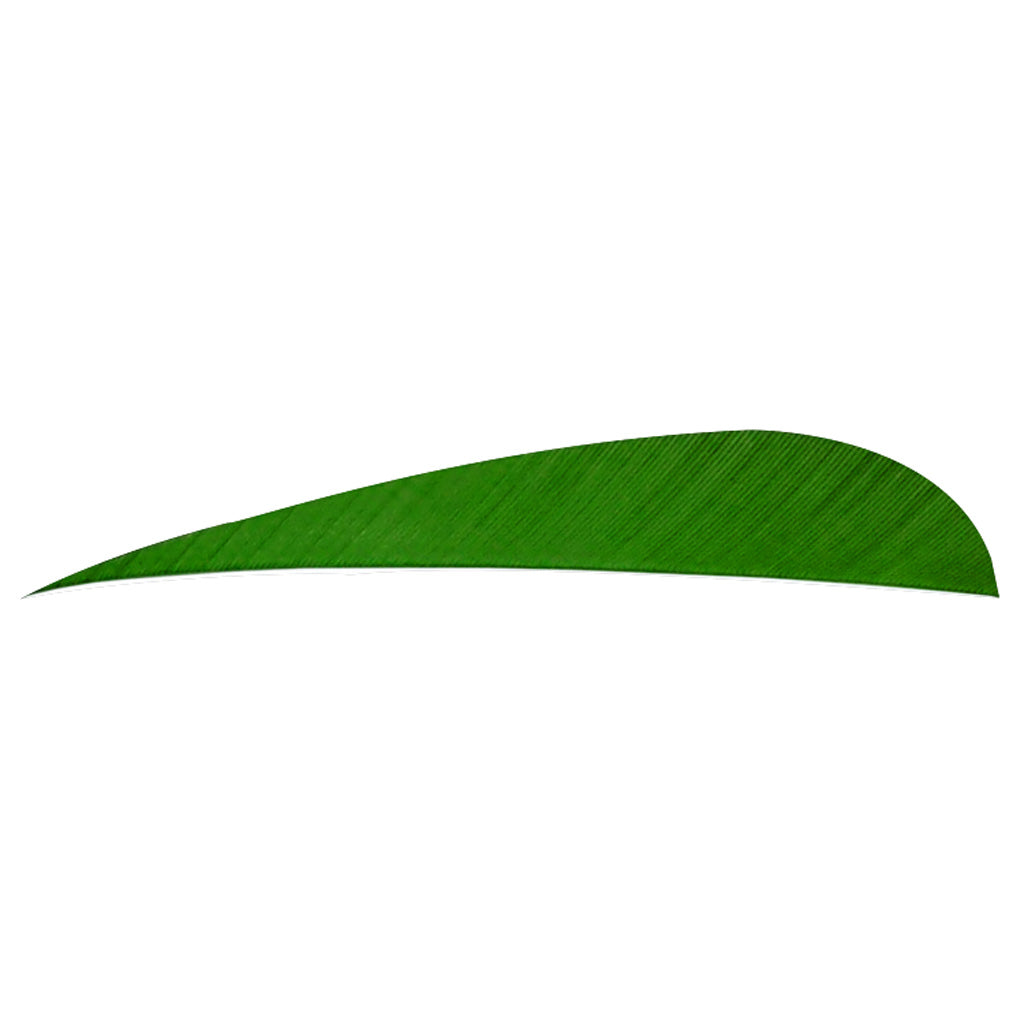 Trueflight 4 in. Parabolic Arrow Feathers Green LW 100-Pack