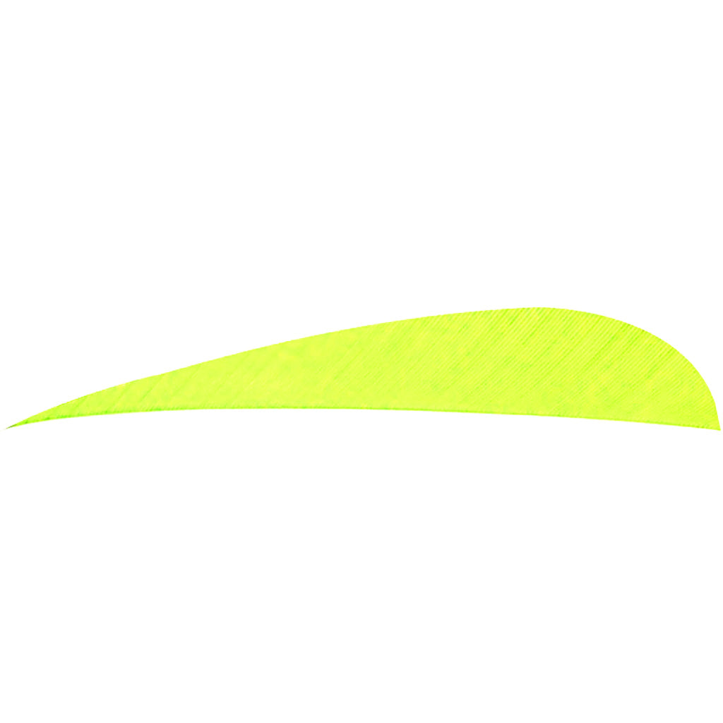 Trueflight 4 in. Parabolic Arrow Feathers Chartreuse LW 100-Pack