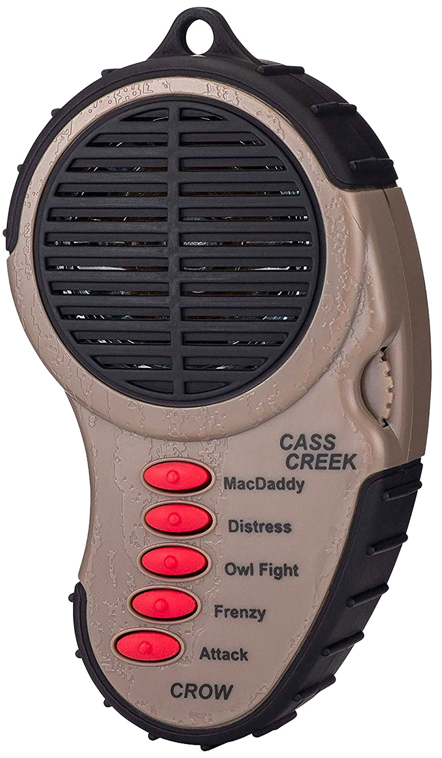Cass Creek 065 Ergo Electronic Crow Call with 5 Authentic Sounds, Bark Camo Finish