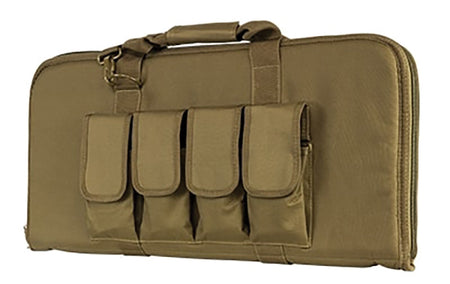 NcSTAR VISM AR/AK Pistol Case 28" 4 Mag Pouches Lockable Tan