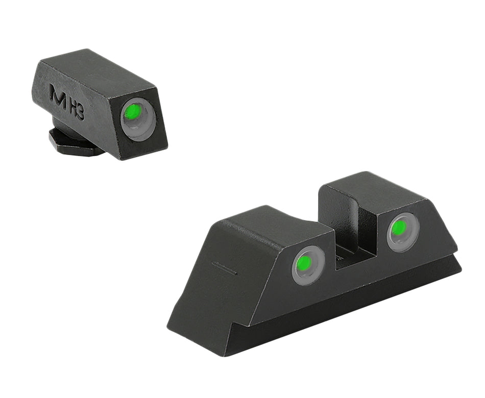 Meprolight Tru-Dot Green Tritium Front & Rear Sight Set for Glock 17/19/22/23/24/25/28/31-35/37-39