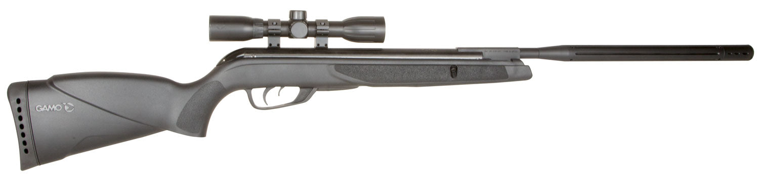 Gamo Wildcat Whisper Gas Piston Air Rifle .177 Cal Single-Shot IGT Break Barrel 4x32mm Scope Black
