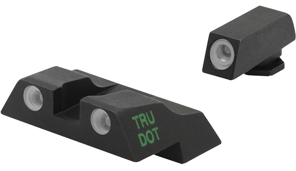 Meprolight Tru-Dot Green Front/Orange Rear Tritium Sight Set Black Frame Glock 26/27 Dovetail/Post