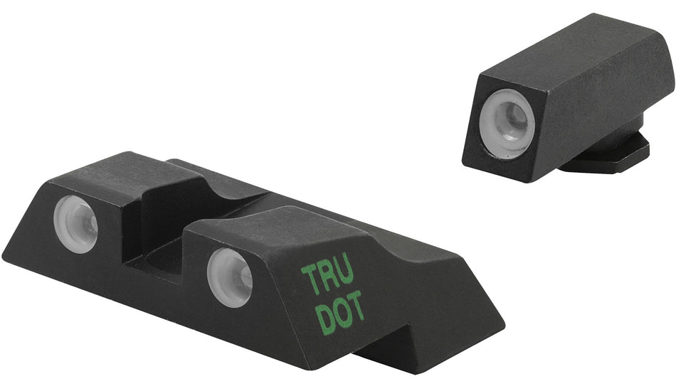 Meprolight Tru-Dot Green Front/Orange Rear Tritium Sight Set Black Frame Glock 26/27 Dovetail/Post