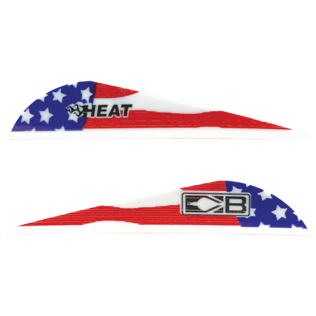 Bohning Heat Vanes American Flag Low Profile Hunting Fletching 36-Pack
