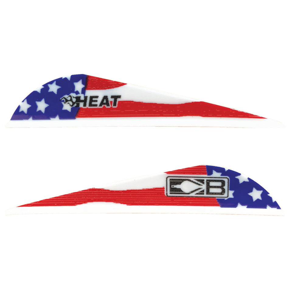 Bohning Heat Vanes American Flag Low Profile Hunting Fletching 36-Pack
