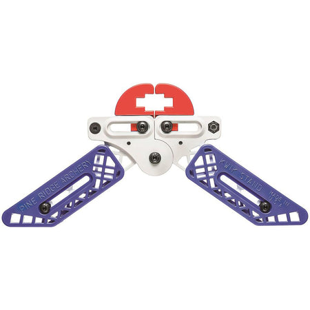 Pine Ridge Kwik Stand Bow Support White/Red/Blue Adjustable