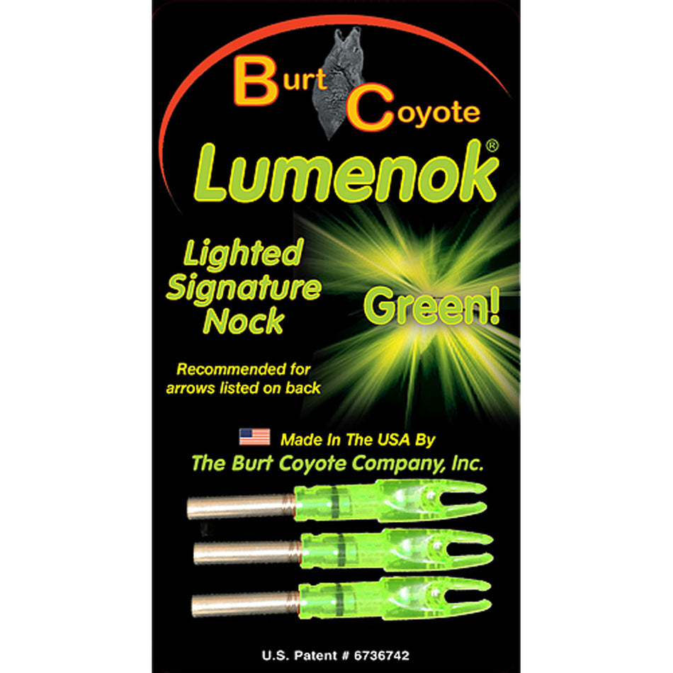 GWS Lighted Arrow Nocks Green S-Size 3-Pack