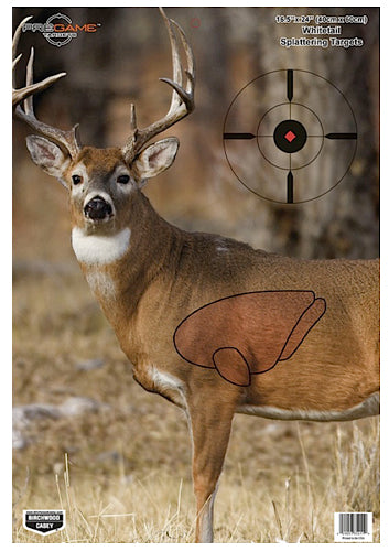 Birchwood Casey 35401 Pregame Deer Paper Hanging Target 16.5" x 24" 3 Per Package