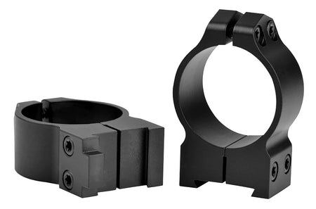 Warne 14BM Maxima Matte Black Steel 30mm Medium Scope Rings Vertical Split Dovetail Fits CZ 550