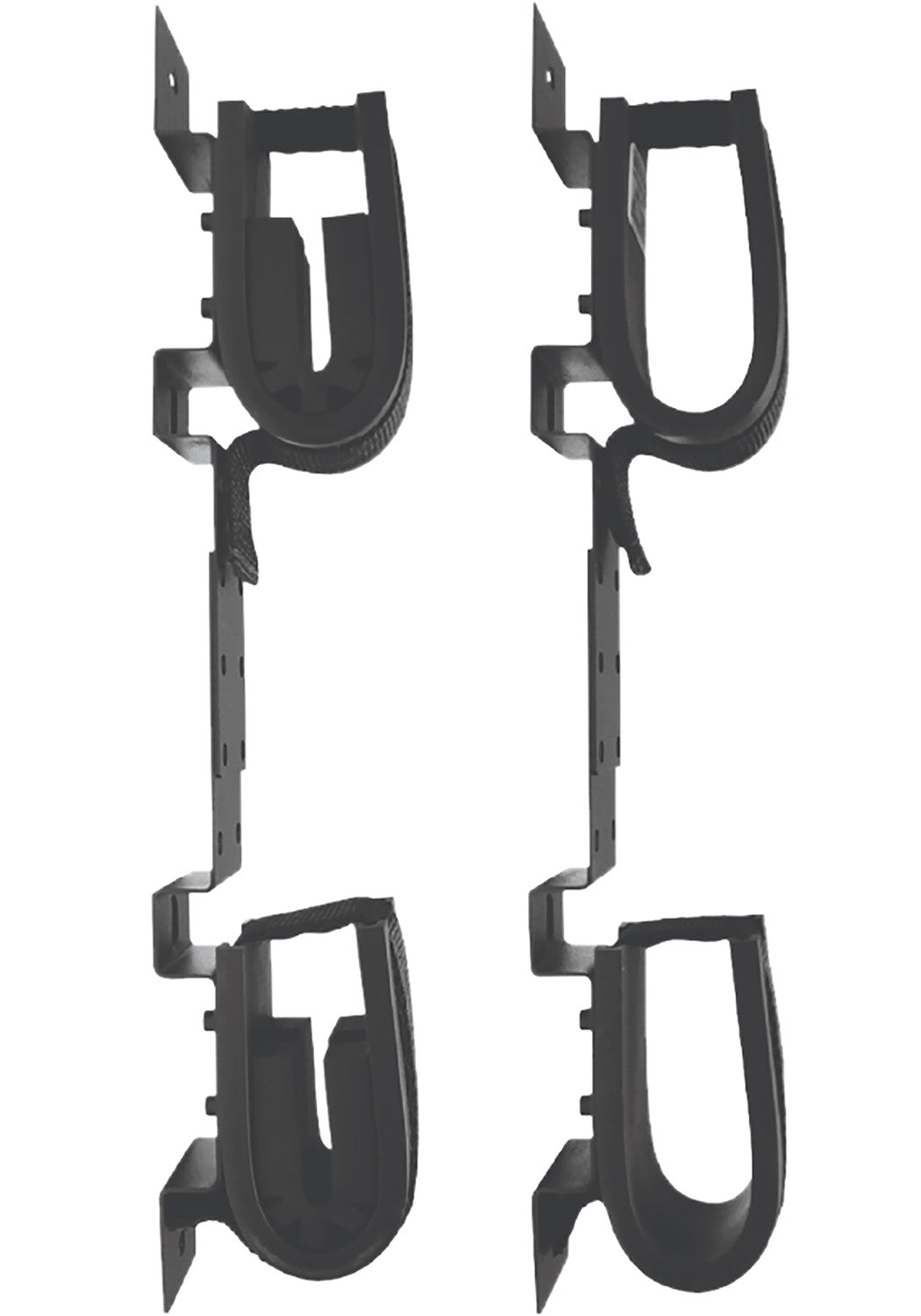 Rugged Gear 10065 Black Steel Screw Mount Double Hook Holds 2 Rifles/Shotguns