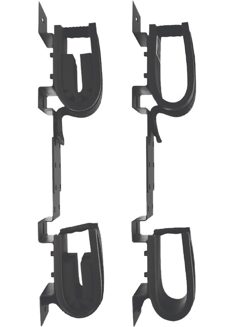 Rugged Gear 10065 Black Steel Screw Mount Double Hook Holds 2 Rifles/Shotguns