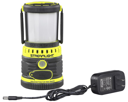 Streamlight 44945 Super Siege Rechargeable Lantern Black/Yellow 1100 Lumens White/Red LED USB