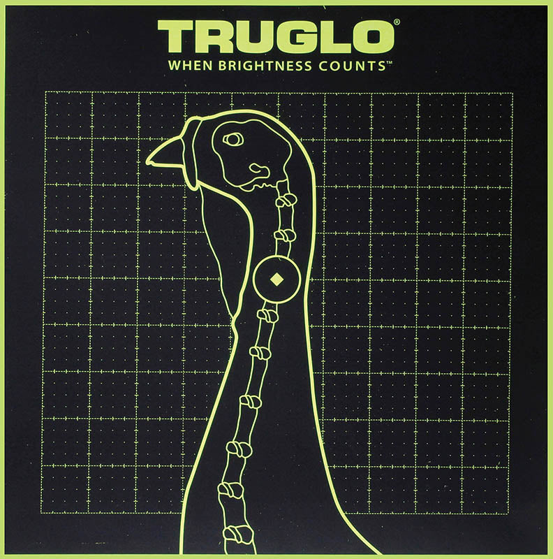 TruGlo Tru-See Turkey Target Self-Adhesive Heavy Paper Black/Green 12"x12" 6 Pack (TG12A6)