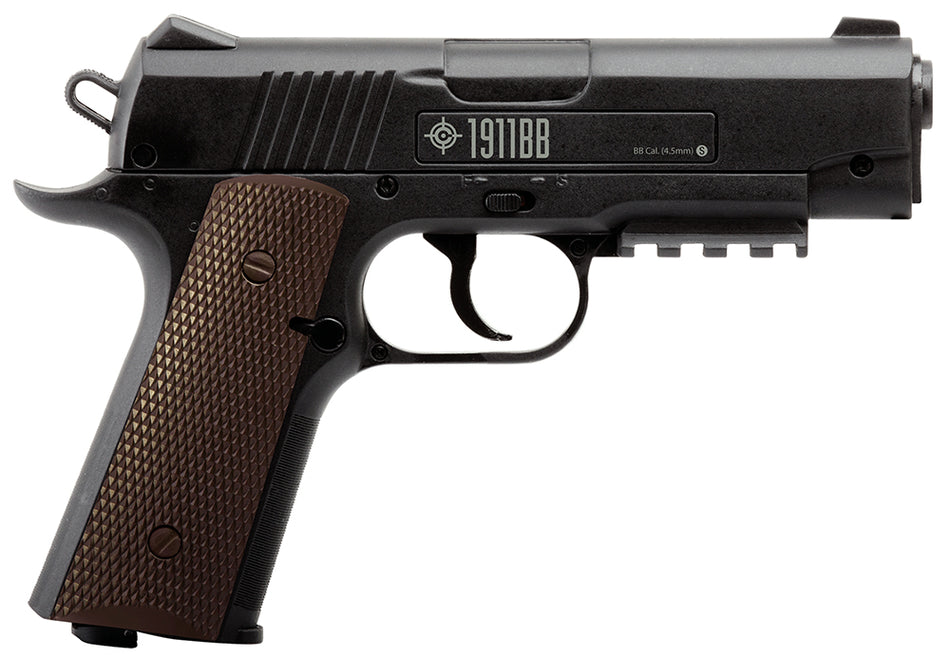 Crosman 40001 1911 CO2 BB Air Pistol .177 Cal 20+1 Black Polymer Frame Picatinny Rail