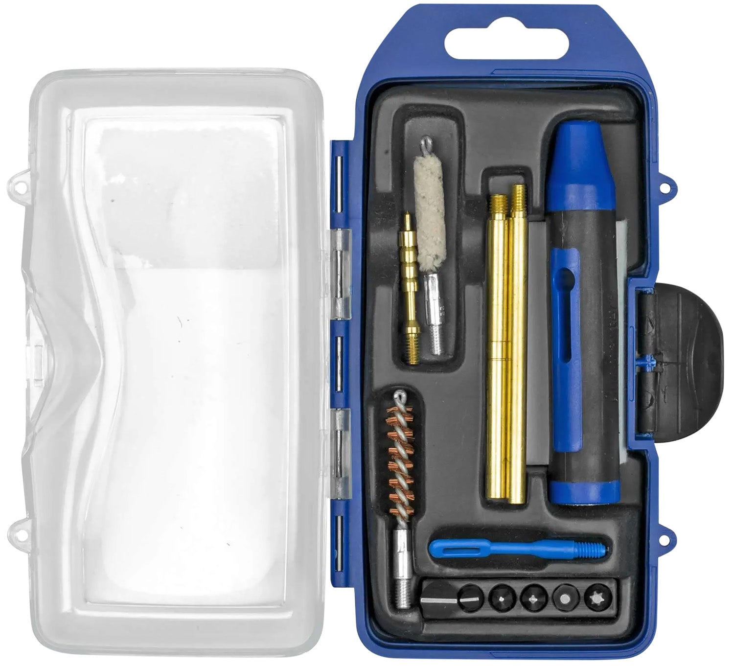 DAC GunMaster 22 Cal Pistol Cleaning Kit 14 Pieces Black/Blue