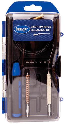 DAC GM7LR GunMaster 7mm 280 Cal Rifle Cleaning Kit - 12 Pieces, Black/Blue
