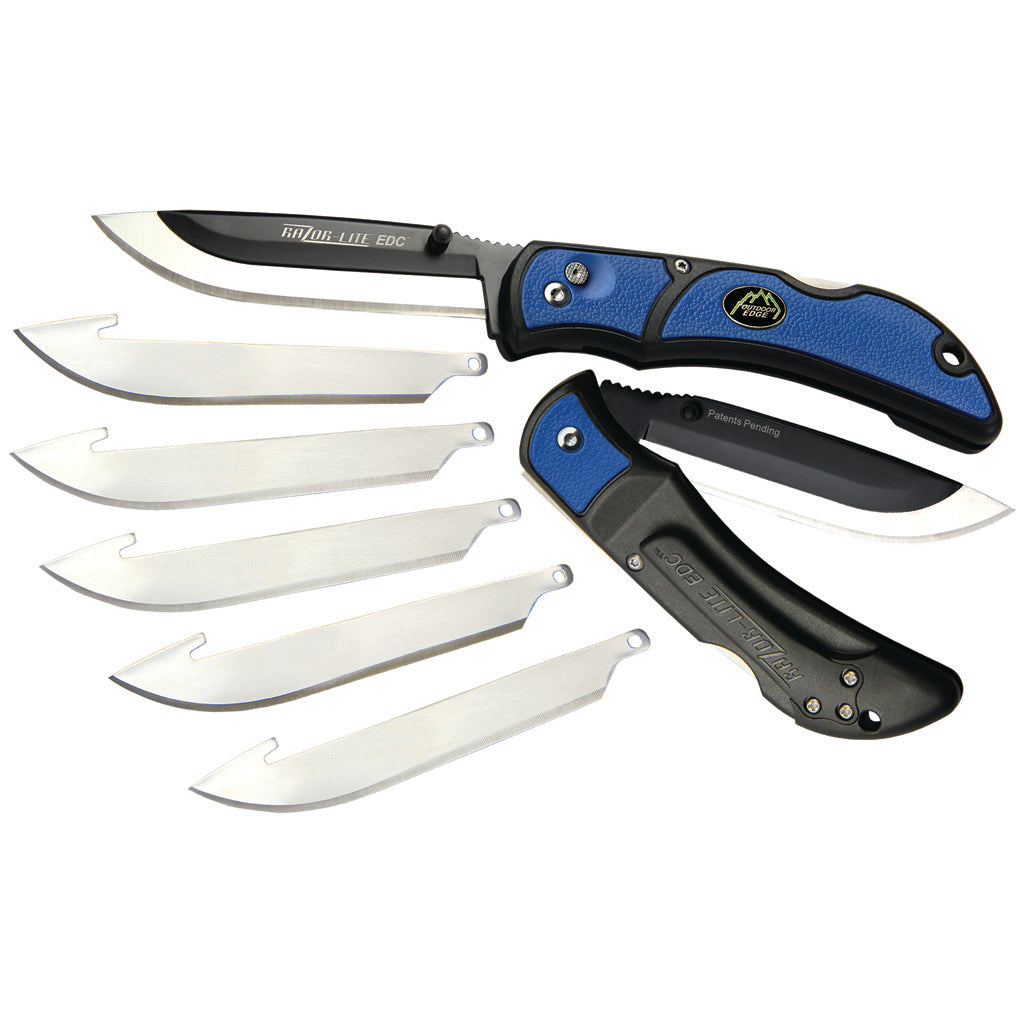 Outdoor Edge Razor-Lite EDC Replaceable Blade Knife Blue 3 in.