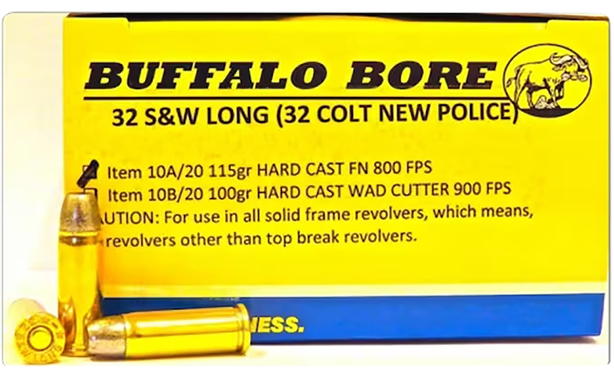 Buffalo Bore Personal Defense .32 S&W Long 115 gr Solid ammo