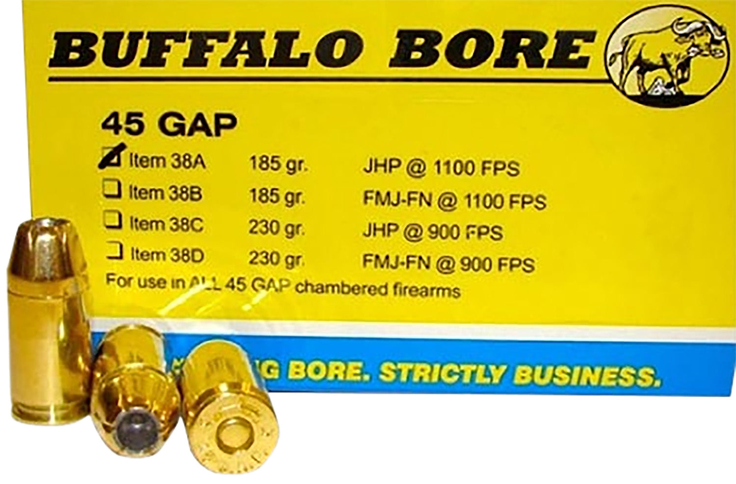 Buffalo Bore Personal Defense .45 Long Colt 185 gr JHP ammo