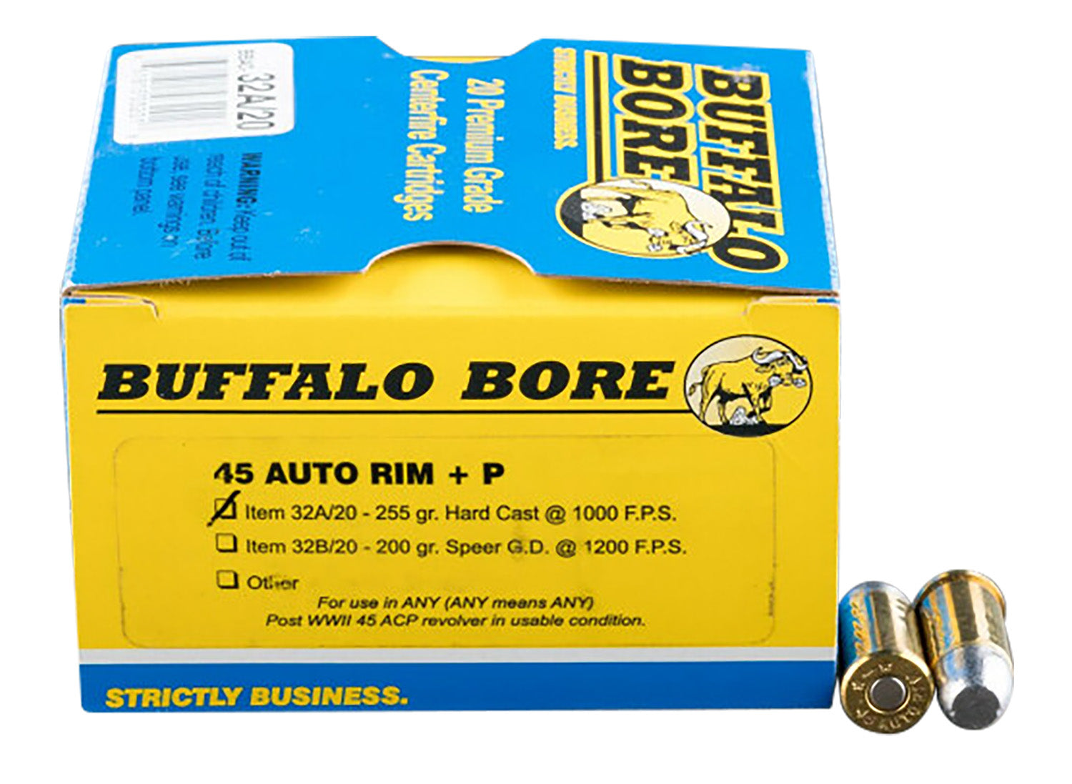 Buffalo Bore Personal Defense .45 Auto Rim 255 gr Solid ammo