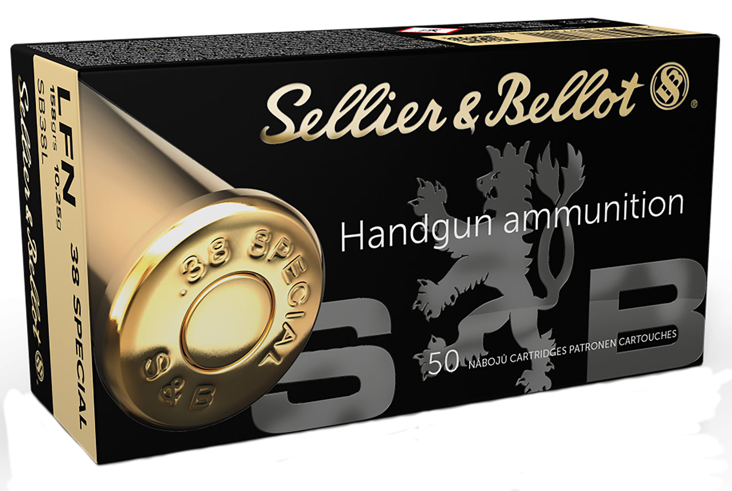 Sellier & Bellot (S&B) SB38L  Lead Flat Nose  158 Grain .38 Special