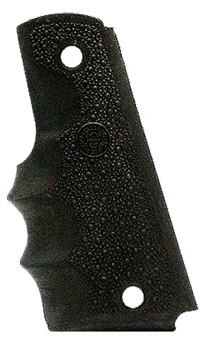 Hogue 45000 OverMolded Cobblestone Black Rubber Grip with Finger Grooves for 1911 Government