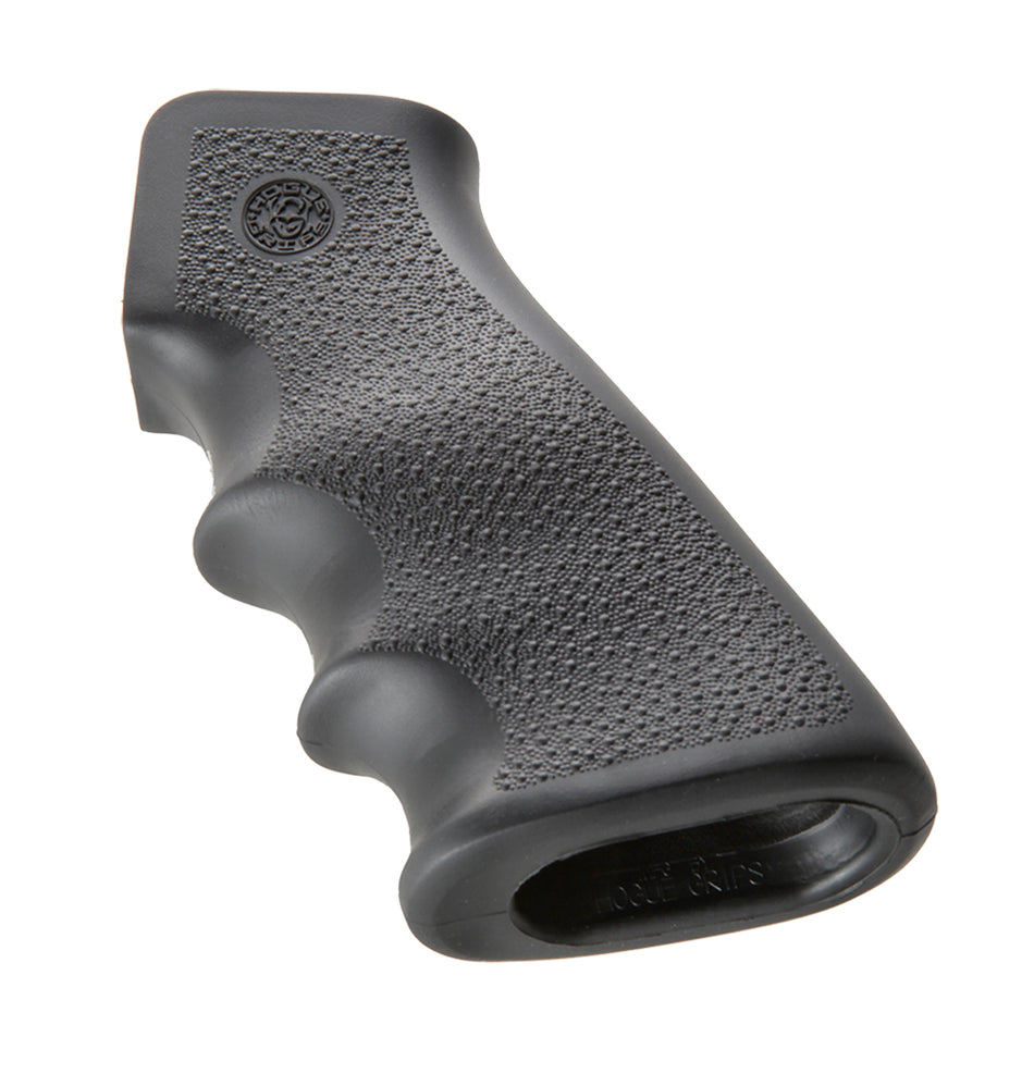 Hogue 15000 OverMolded Black Rubber Grip with Finger Grooves for AR-15 and M16