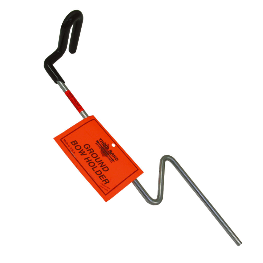 Third Hand Ground Bow Holder Black Rubber Coated