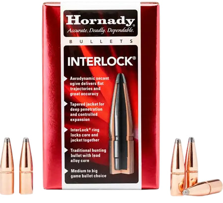 Hornady InterLock .308 Diameter 165 Grain Soft Point Bullets 100-Pack