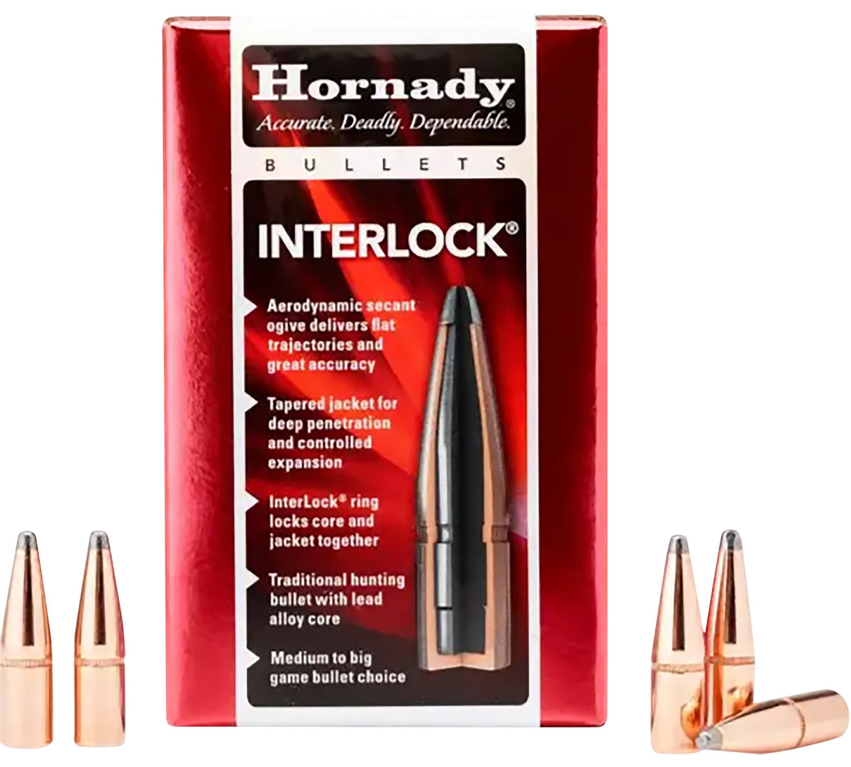 Hornady InterLock .323 Diameter 150 Grain Soft Point Bullets 100-Pack