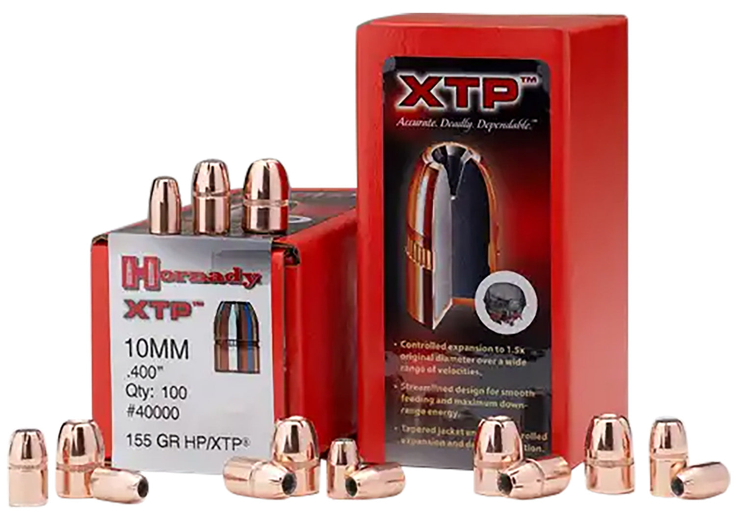 Hornady XTP 10mm .400 200 Grain Hollow Point Handgun Bullets 100 Count