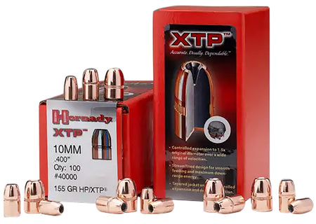 Hornady XTP 10mm .400 200 Grain Hollow Point Handgun Bullets 100 Count