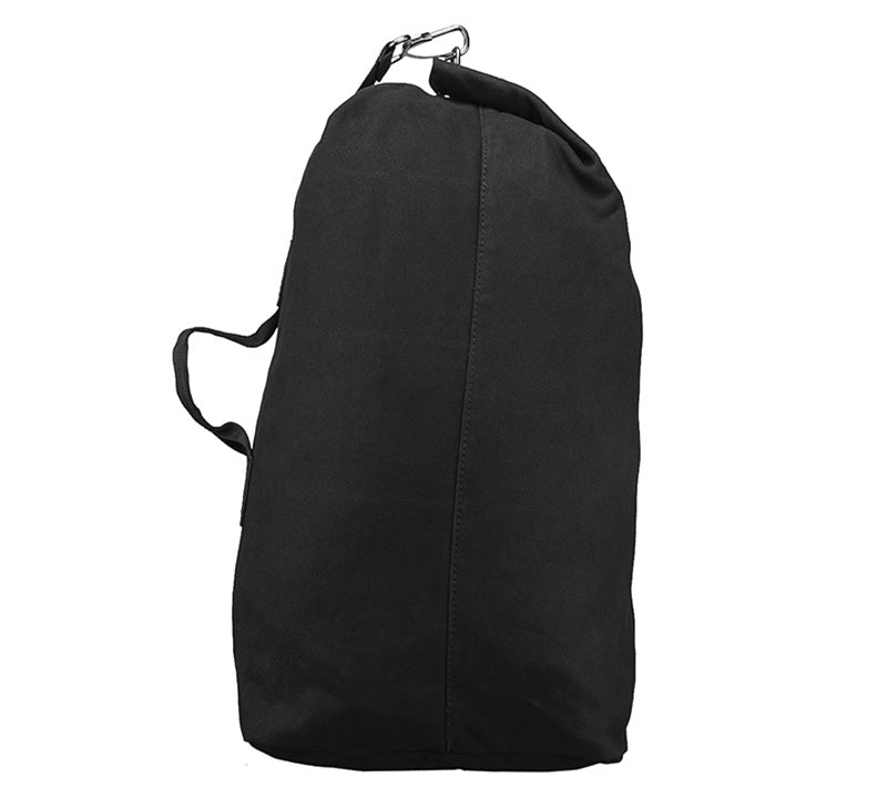 Vism Small Duffel Bag Heavy Duty Canvas Black 22"x7.5"x10.25"